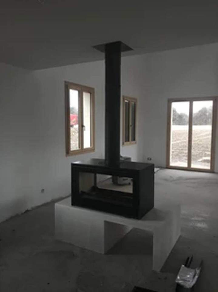 Installation cheminée à foyer ouvert Herblay