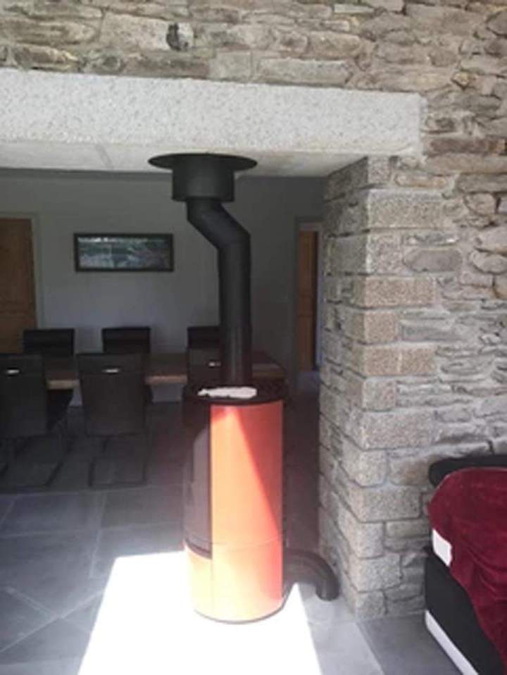 Installation cheminée contemporaine Herblay