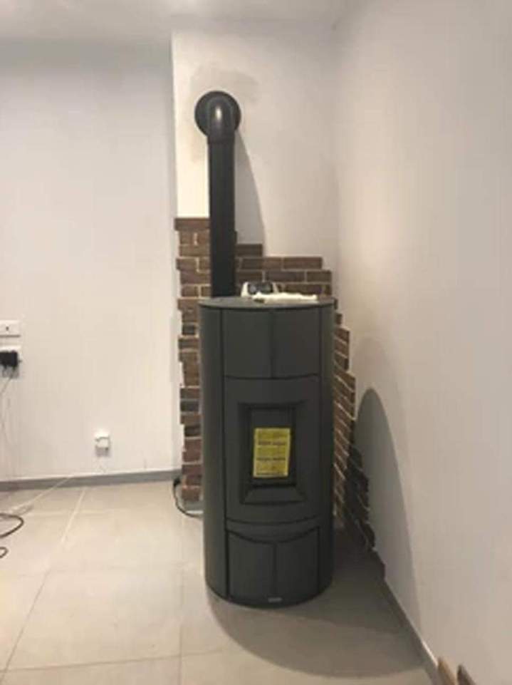 Installation cheminée contemporaine Herblay