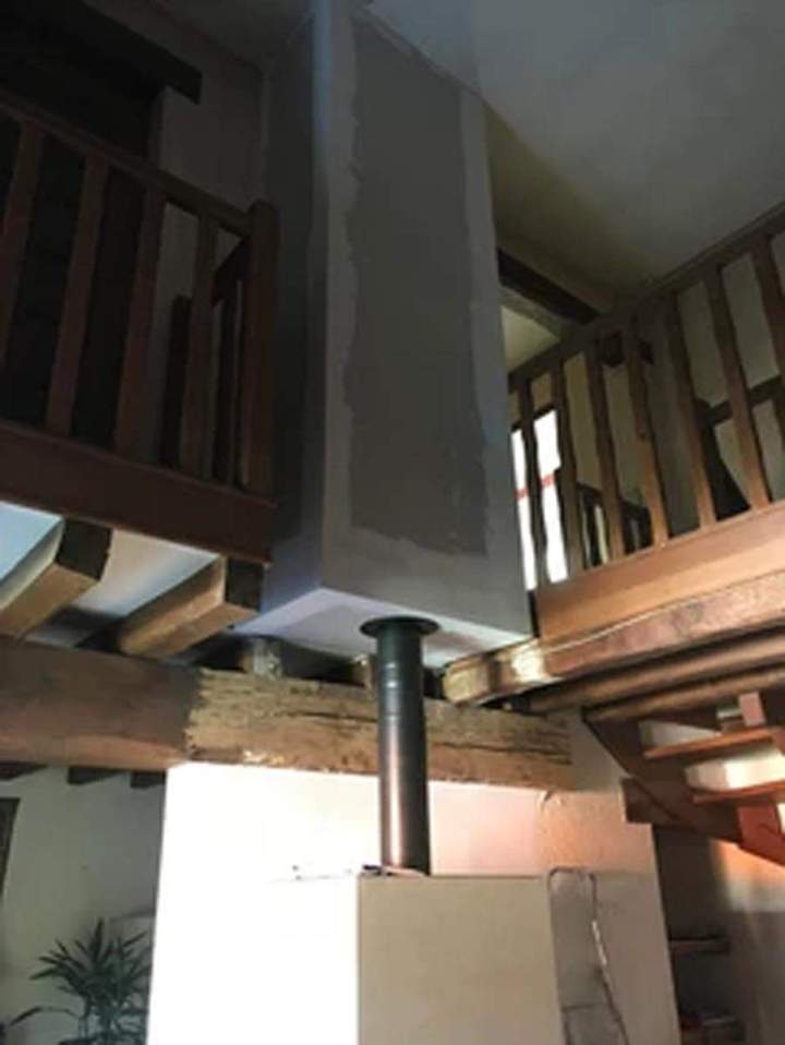 Installation cheminée double face Herblay