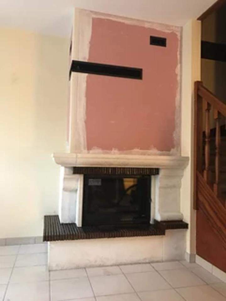 Installation cheminée double face Herblay