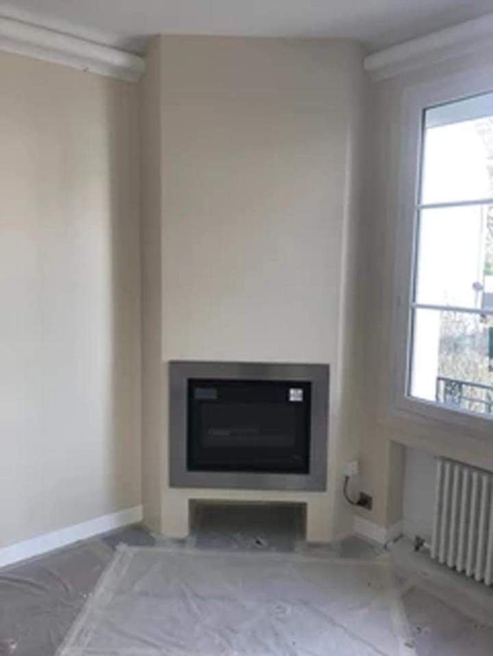 Installation cheminée rustique Herblay