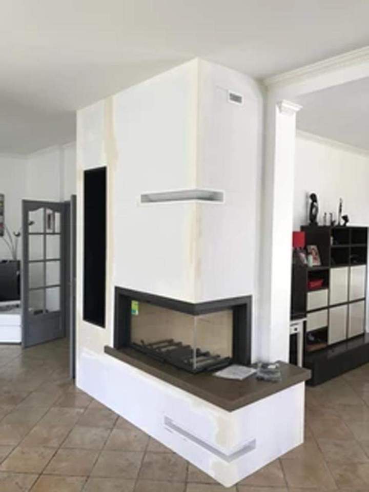 Installation cheminée rustique Herblay